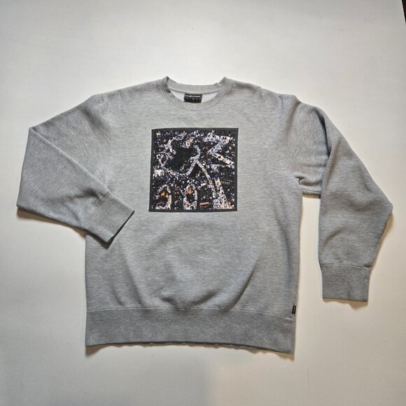The Hundreds Adam Bomb Streetwear Sweatshirt Art Crewneck Pullover Mens XL Gray - Picture 1 of 11